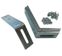 S-lon Kit de pattes de fixation PVC & zinc (2.0 mm (pour zinc) > 2 versants) - Argenté - Acier - Montage sur le bord du toit - Fixing bracket - Bracket de fixation
