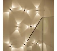s.luce Beam Lampe Murale Ronde Base Murale Noir/Alu Inclinable G9
