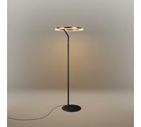 s.luce Ring Lampe Sur Pied Touchdimmer Ø 60cm Noir Or 172,5cm