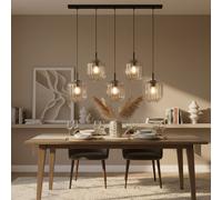 s.luce Velo Lampe Suspended 5 Lampes 160cm Abat-jour Ø 20cm Baldachin 20cm