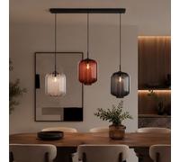 s.luce Velo Lampe Suspendue de Table Plafonnier 3 Lampes Baldaquin 120cm Ø25cm