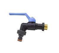 Generique Robinet à sphère antigel S&M 180026 1/2" Polypropylène Noir Manette Bleue Prise automatique