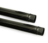 S & M 485305 tuyau en Couleur émaillé A 900o c-ø 200 mm-1 metro-para canalisations de poêles et cheminées, Noir, 1 mètre