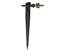 S&M 543555 - Goutteur réglable interligne avec piquet, débit de 0 à 6 litres/heure | Blister de 5 unités | Diamètre de raccordement de 4 mm pour microtuyau d'arrosage goutte à goutte