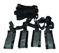 S&M - kit de bondage pour lit - attaches réglables - noir