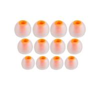 (s/m/l) 6 paires (12 pièces) d'écouteurs de rechange en silicone pour écouteurs intra-auriculaires s/m/l. Transparent / rouge