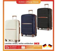 S/M/L KONO valise à main légère en polypropylène 4 roues Spinner chariot rigide et serrure TSA Beige