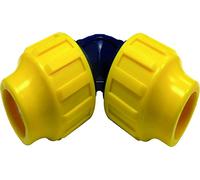 S&M Raccord Coude ° égal, 25 mm, Couleur Noir et Jaune