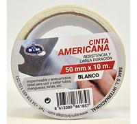 S & M ruban Américaine Blanche 50 mm X 10 m saneaplast- ruban adhésif Américaine isolant - rouleau de 10 mètres