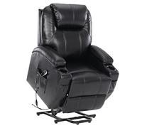 S*MAX Fauteuil Relax Electrique pour Personnes âgées Fauteuil électrique releveur pour Le Salon Poches latérales Port de Charge USB et télécommande Noir