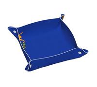 S Nevada Plateau de rangement en cuir avec motif drapeau de l'État du Nevada - Plateau organiseur double face en PVC pour clés, bijoux, bureau et coiffeuse avec fermeture à pression