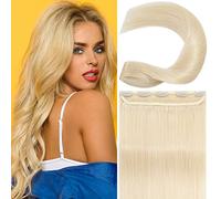 S-noilite Extensions à Clip en Cheveux Humains 100% Vrais Extensions de Cheveux Clipser pour Femmes 18Pouce #60 (3321