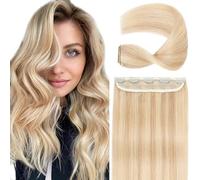 S-noilite Extensions à Clip en Cheveux Humains 100% Vrais Extensions de Cheveux Clipser pour Femmes 12Pouce #18P613 (3156