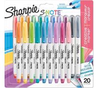S-Note Stylos Marqueurs Couleurs Assorties Pastel Pour Surligner Et Dessiner Pointe Biseautée Lot De 20[Z909]