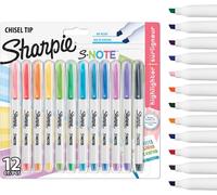 S-Note Stylos Surligneurs De Couleur Créatives Marqueur Pour Écrire, Dessiner Et Bien Plus Encore Couleurs Assorties Pastel Pointe Biseautée Lot De 12 Fourniture Scolaire[Z128]