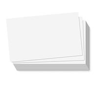 S&O Lot de 100 feuilles de papier cartonné (vierges des deux côtés) 300 g/m² 7,6 x 12,7 cm pour art ou feuilles de notes vierges pour envoi postal. Lot de 100 étiquettes blanches unies pour message