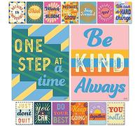 S&O Lot de 15 affiches de motivation pour salle de ffiches de salle d'étude - Graphiques inspirants pour l'école secondaire - Impressions motivantes
