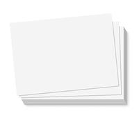 S & O Lot de 50 feuilles de papier cartonné vierges des deux côtés pour art ou message Blanc 12,7 x 17,8 cm 300 g/m²