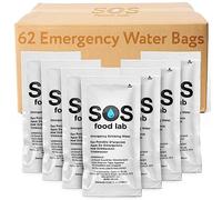 S.O.S. Eau d'urgence Durée de conservation 5 ans - 62 sachets individuels de 120 ml (avec embouts)