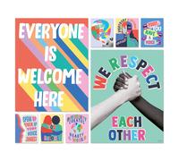 S&O Set of 8 Diversity Affiches pour la salle de classe - Affiches en classe DECORATIONS DE LA DIVERSITE - DECOR DE CONSEILLER LE CONSEILLER - TO