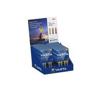 S.Of Presentoir Carton De Table Piles Varta ''LONG Life'' 10 Blisters De 4xaaa Lr03 + 10 Blisters De 4xaa Lr06 Varta 27x18x17cm