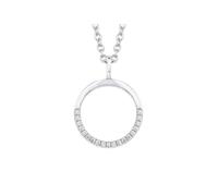 s.Oliver Collier avec pendentif en argent 925 Sterling pour femmes, avec zirconium synth., 42+3 cm, argent, Livré en boîte cadeau de bijoux