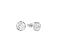s.Oliver 2022661 Boucles d'oreilles pour femmes Acier inoxydable Argent Blanc