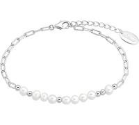 s.Oliver 2034891 Bracelet en argent sterling 925 avec perle de culture d'eau douce 17 + 3 cm Argenté Livré dans une boîte cadeau, 17+3 cm, Argent sterling, Sans