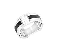 s.Oliver 2035800 Bague en acier inoxydable bicolore pour homme, livrée dans une boîte cadeau, 66 (21.0), Sans