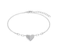 s.Oliver 2040590 Bracelet avec pendentif pour femme en argent sterling 925 17 + 3 cm avec pendentif en forme de cœur, idée cadeau, livré dans une boîte cadeau