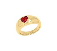 s.Oliver 2040611 Bague pour femme en acier inoxydable avec oxyde de zirconium Doré