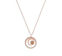 s.Oliver 2040615 Chaîne avec pendentif pour femme en acier inoxydable et cristal 42 + 3 cm Or rose Idée cadeau