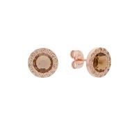 s.Oliver 2040617 Boucles d'oreilles à tige en acier inoxydable et cristal 10 mm Or rose