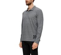 s.Oliver 2138674 Polo à Manches Longues, 9823 Gris, S Homme
