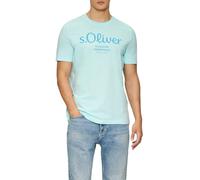 s.Oliver 2139909 T-Shirt avec Logo, Vert océan, M Hommes