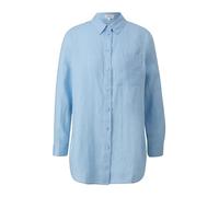 s.Oliver 2146738 Chemisier en Lin à Manches, Bleu 5304, 38 Femme