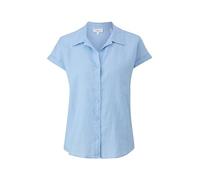 s.Oliver 2147437 Blouse en Lin à Manches Courtes, Bleu 5304, 36 Femme