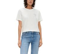 s.Oliver 2147851 T-Shirt avec imprimé détaillé, Crème 02d2, 46 Femme
