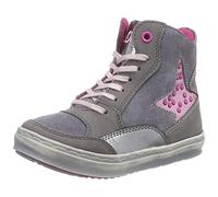 s.Oliver 35202, Baskets Hautes Filles - Gris - Grau (Stone 205), 27 EU