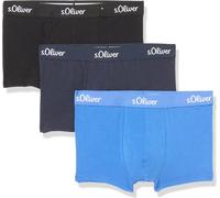 s.Oliver 3er Pack Basic Retro Short / Pantster en jersey élastique, Très confortable à porter, ceinture avec inscription du logo