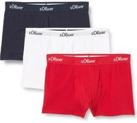 s.Oliver 3er Pack Basic Retro Short / Pantster en jersey élastique, Très confortable à porter, ceinture avec inscription du logo