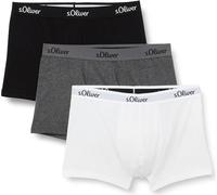 s.Oliver 3er Pack Basic Retro Short / Pantster en jersey élastique, Très confortable à porter, ceinture avec inscription du logo