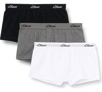 s.Oliver 3er Pack Basic Retro Short / Pantster en jersey élastique, Très confortable à porter, ceinture avec inscription du logo