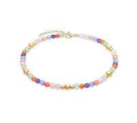 s.Oliver Anklet - Chaîne de cheville élégante en acier inoxydable poli - Doré - Chaîne d'ancre réglable jusqu'à 27 cm - Imperméable et doux pour la peau