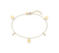 s.Oliver Anklet - Chaîne de cheville élégante en acier inoxydable poli - Doré - Chaîne rolo réglable jusqu'à 27 cm - Imperméable et doux pour la peau