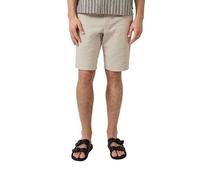 s.Oliver Bermuda pour Homme en mélange de Lin, Coupe Droite 2179296, Marron, 30