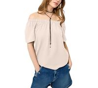 s.Oliver Bernd freier GmbH & co. kg/s.Oliver 2181029 Chemisier à Manches Courtes pour Femme, Beige, 36