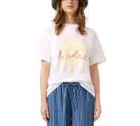 s.Oliver Bernd freier GmbH & co. kg/s.Oliver 2181321 T-Shirt à Manches Courtes avec imprimé sur Le Devant pour Femme, Blanc., S