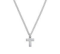 s.Oliver Bijoux pour homme - Collier en acier inoxydable avec pendentif croix - Classique, intemporel et distinctif - Idée cadeau parfaite