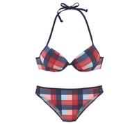s.Oliver Bikini bleu marine / bleu clair / canneberge / rouge pastel, Taille XS